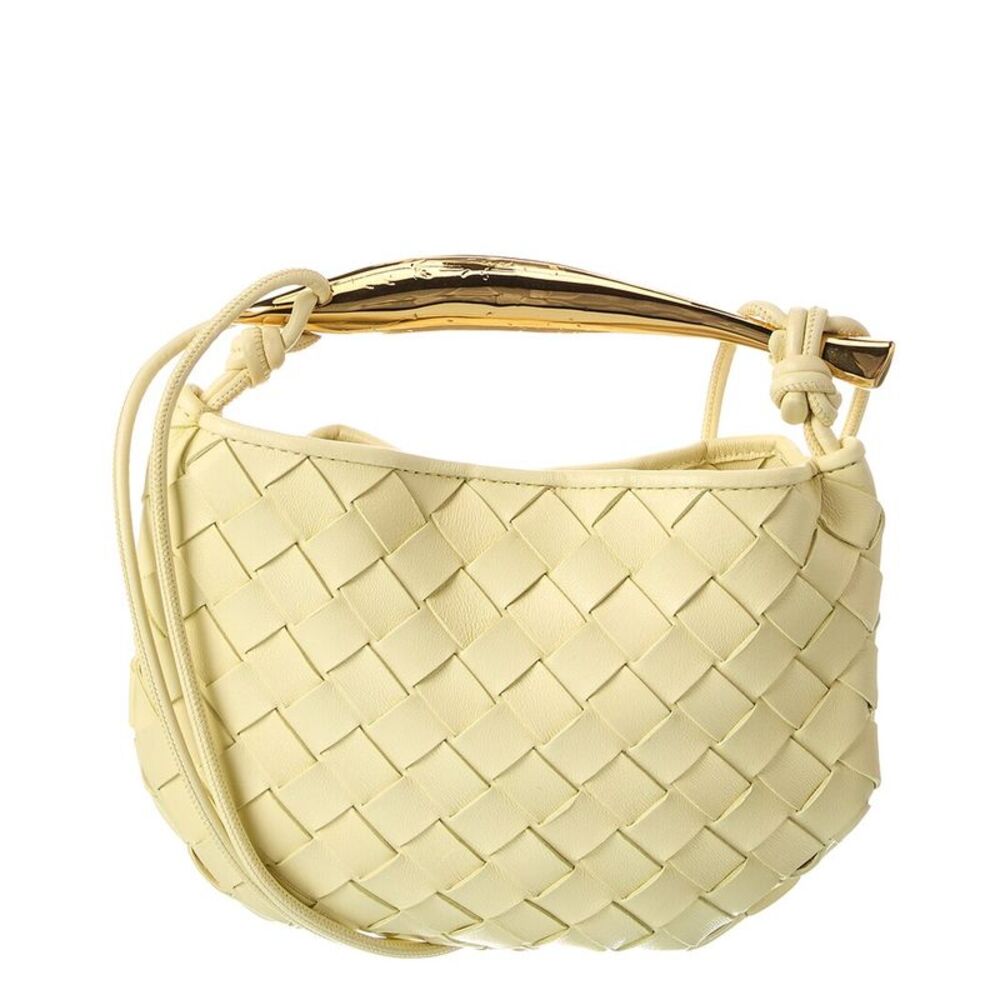 Bottega Veneta Sardine Mini Leather Crossbody, Yellow